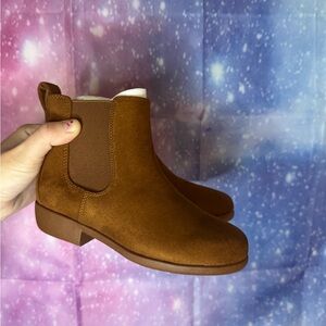 New girls steppe faux tan suede aerosoles kids booties